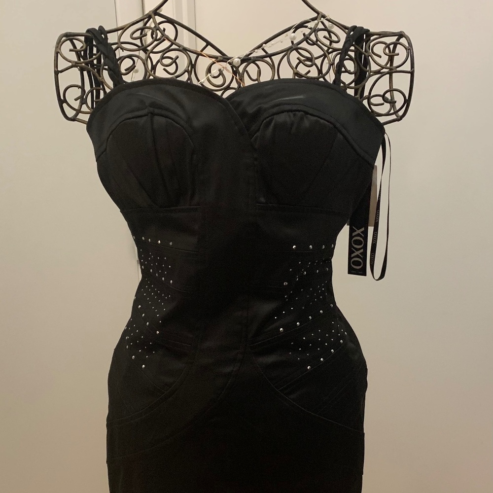 satin cocktail dress